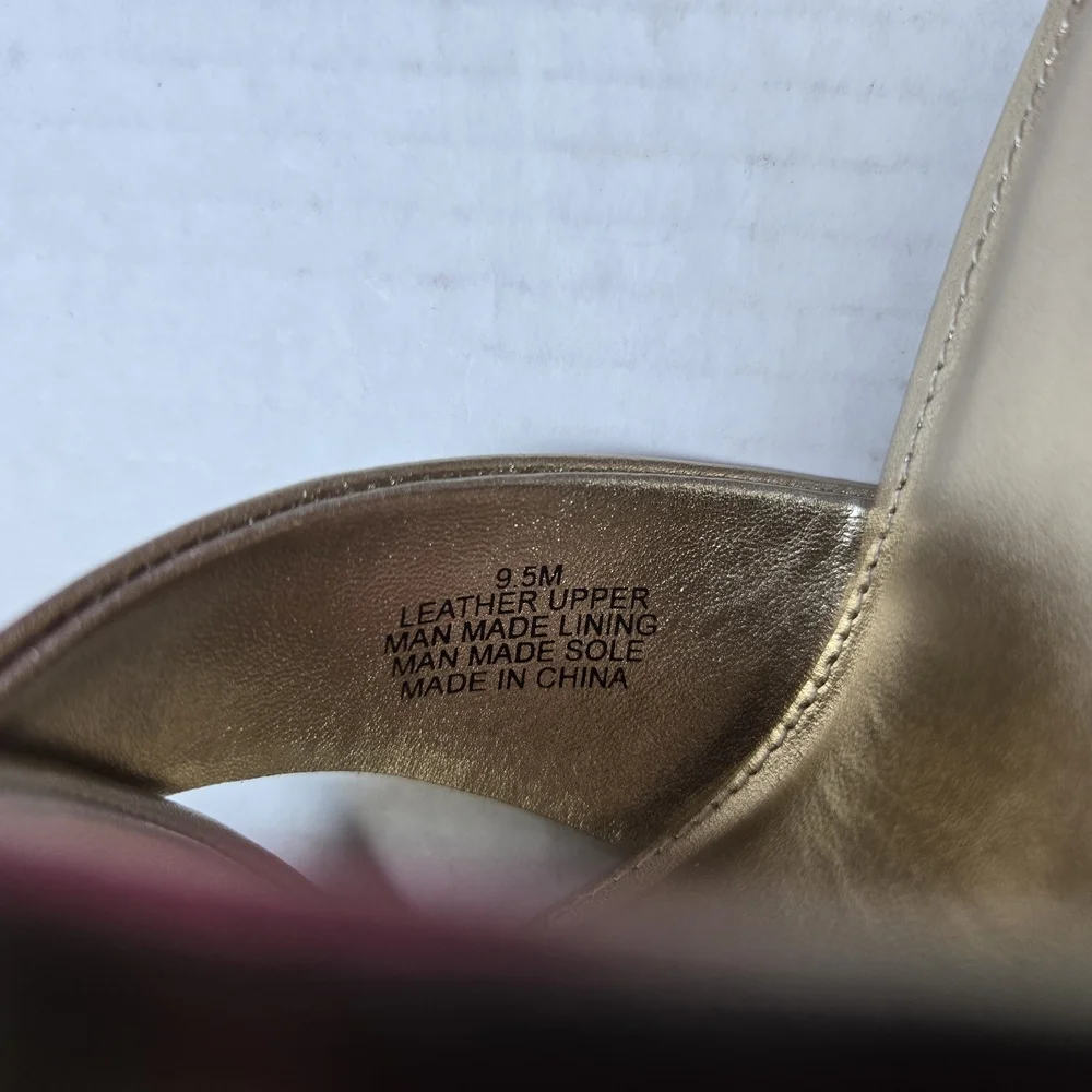 NEW with Defect Lilly Pulitzer Kendall Metallic Gold Strappy Heels Size 9.5M
